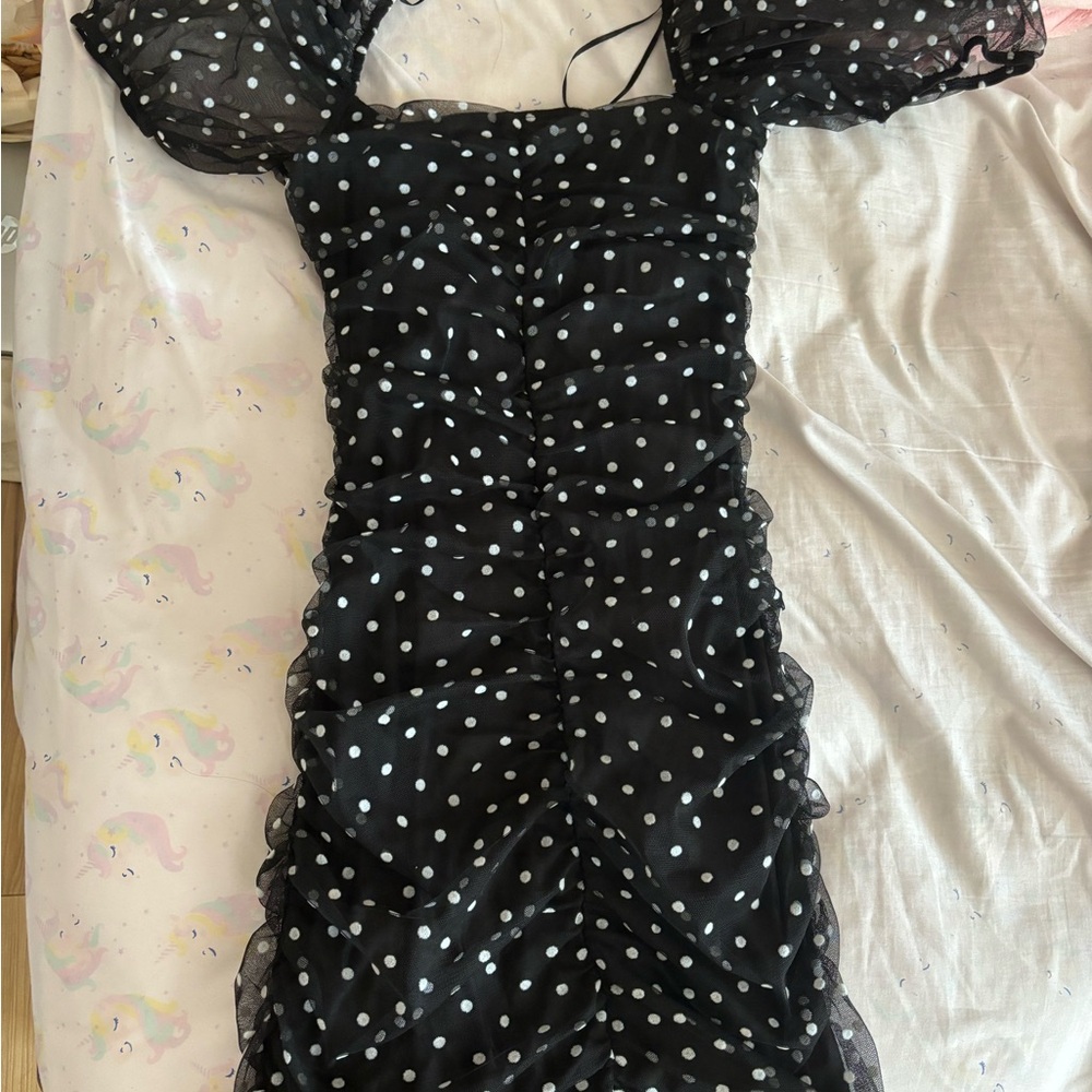 Forever 21 Black and White Polka Dot Mini Dress